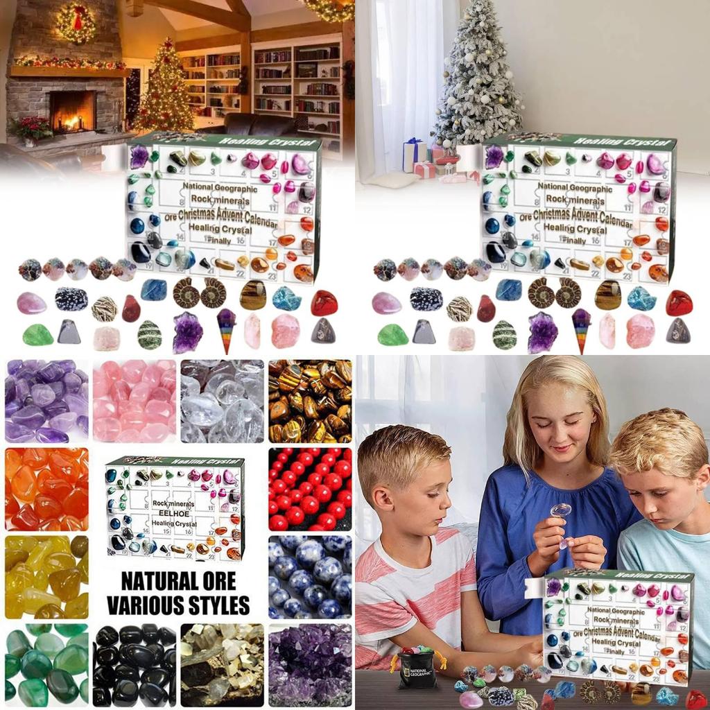 Unique 24 Compartment Mineral Green Gift Box Advent Calendar For Kids Festive Surprises