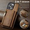 Leather Phone Case for iPhone 16 pro Max 16E 17 Air 15 plus 14 13 12 11 2 in 1 Magnetic RFID Blocking Zipper Card Holder Wallet