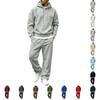 Kleuren Trainingspak Set voor Heren met Hoodie en Wijde Broek, Casual Losse Tweedeelige Outfit voor Streetwear