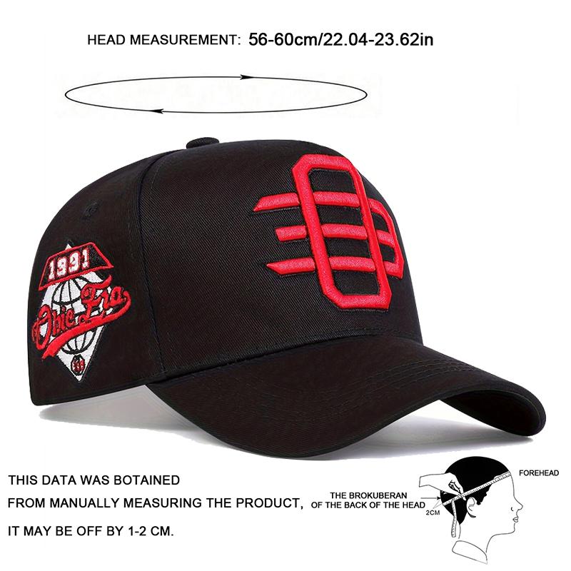 Unisex Oe Embroidery Side 1991 Snapback Baseball Caps Spring And Autumn Outdoor Adjustable Casual Hats Sunscreen Hat