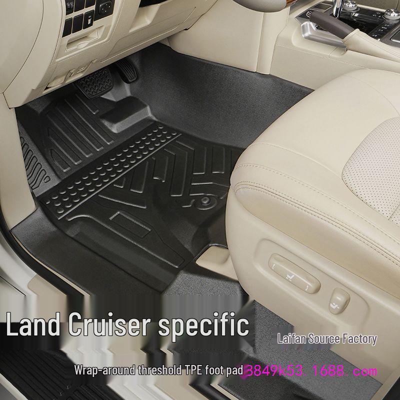 Waterproof Wear-Resistant Carpet Floor Mats for Toyota Land Cruiser LC200/LC300 Door Sills