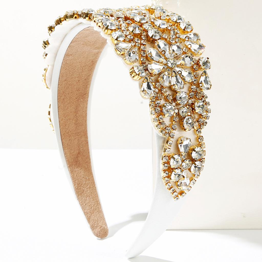 Neues Übertriebenes Farbe Glas Bohrer Schwerindustrie Stirnband Mode Barock Super Flash Retro Party Haarschmuck