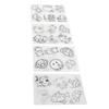 8pcs Colorable Shrink Plastic Sheets Hand Painted Shrink Film Sheets  DIY Ornaments