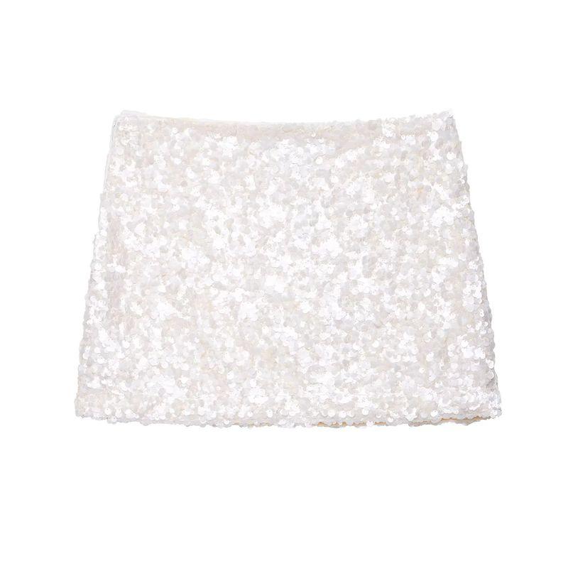 Summer New Product Women's Clothes French Style Design Short Mini Skirt with Lining Beads Decoration 3920221