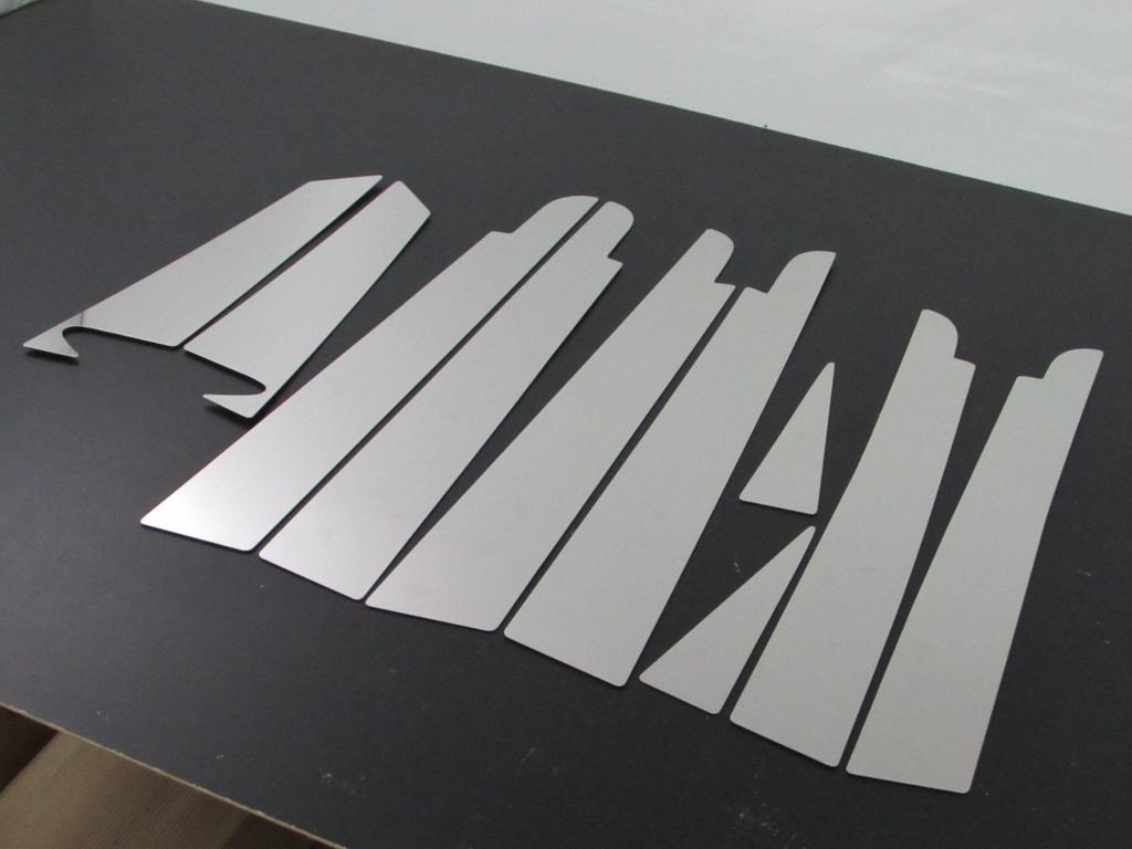 BRIGHTZ Finish Stainless Steel Pillar Panels with Visor for Estima Compatible with Estima Ultra-Mirror 30/40 (PIL-SIL-128), 10-Piece Set, ACR30W,