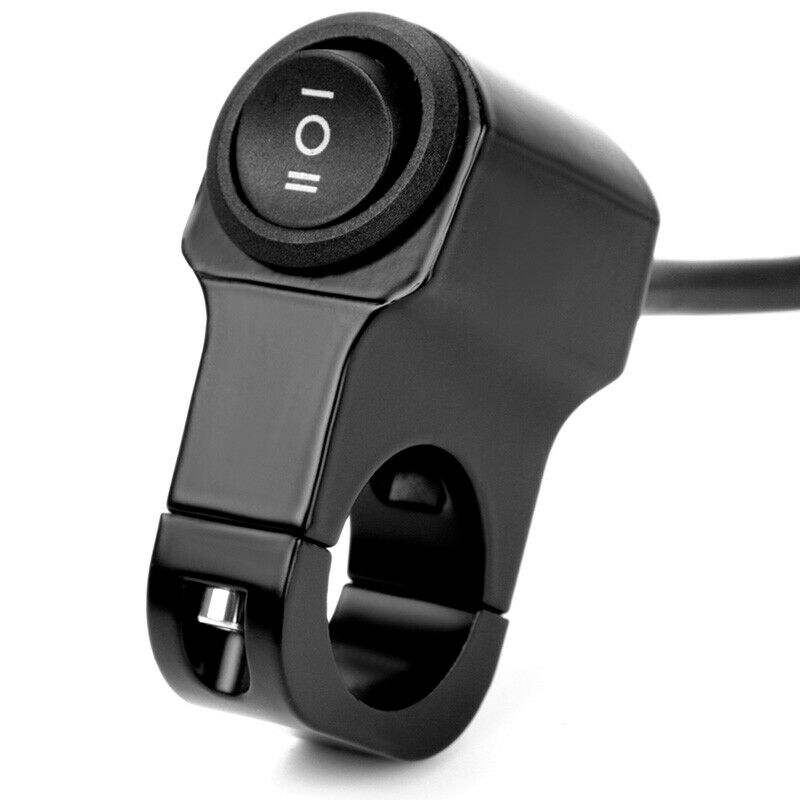 

22MM 7/8in Motorcycle Handlebar Headlight Switch Aluminum Alloy Waterproof Fog Spotlight Switch Three-position 12V 3 Wires A