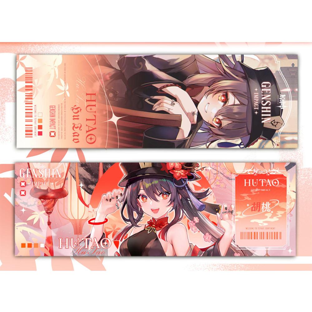 Genshin Impact Collection Karty Hry Záložka Furina Neuvillette Wriothesley Laser Oboustranná vstupenka Anime Tarotová karta Dárek