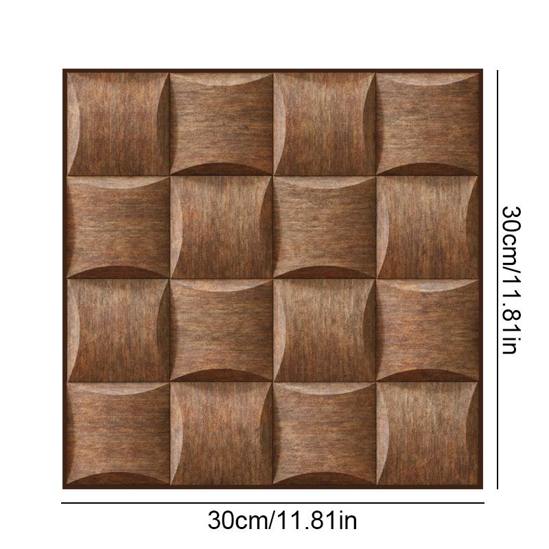 20PC Detachable Wall Tiles Waterproof Brick Stone Kitchen Wall Panels Living Room Peel and Stick 3D Brown Wallpaper Hotel