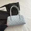 Simple Polka Dot Casual Shoulder Handbag Bowling Commuter Underarm Tote Bag