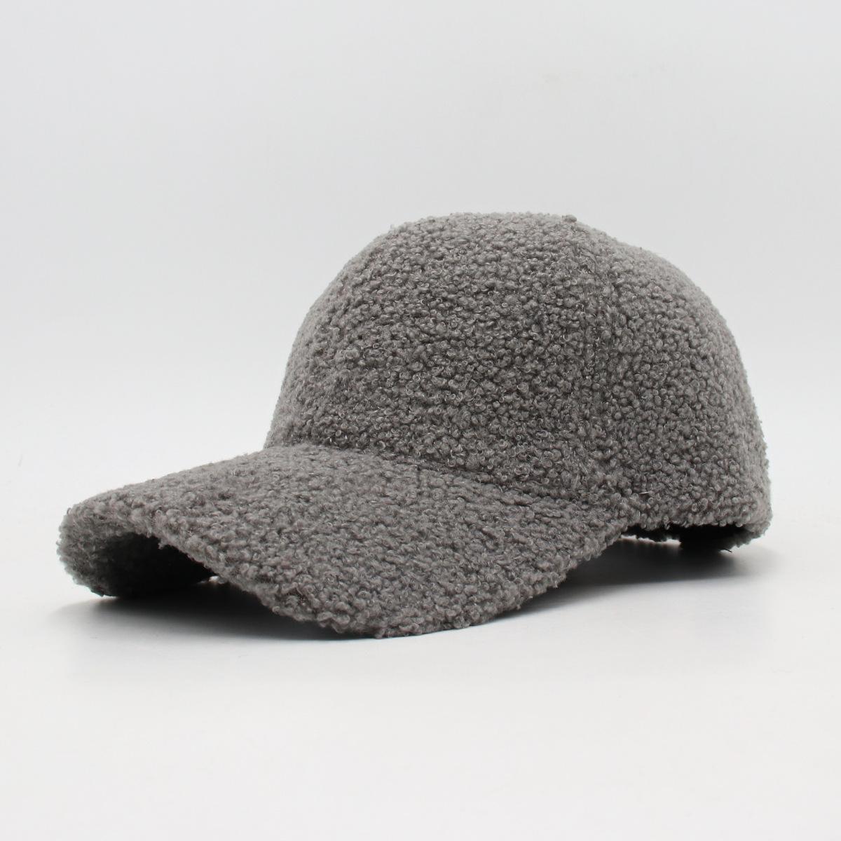Легкая Шапка из Овечьей Шерсти Мужская и Женская Сезонная Модная Универсальная Кепка Уличная Ветрозащитная Теплая Однотонная Шапка One size fits all