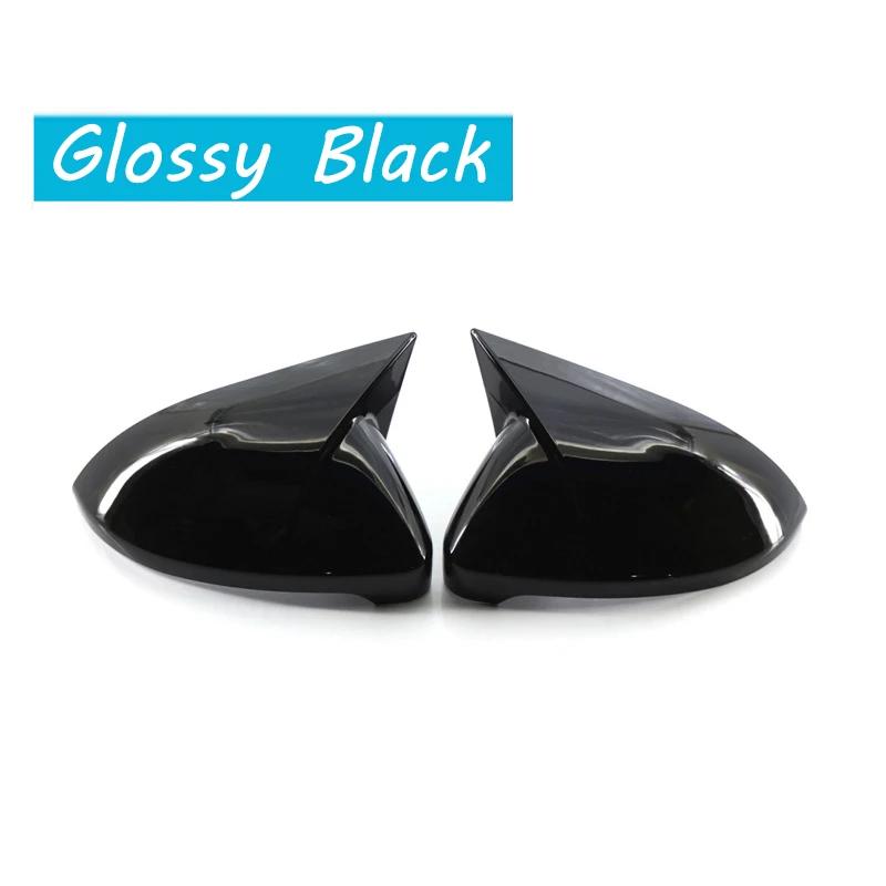 For VW Golf MK7 GTI R GTD Side Mirror Covers Carbon Fiber Glossy Matte Black ABS Left+Right Exterior Styling Tuning Accessories