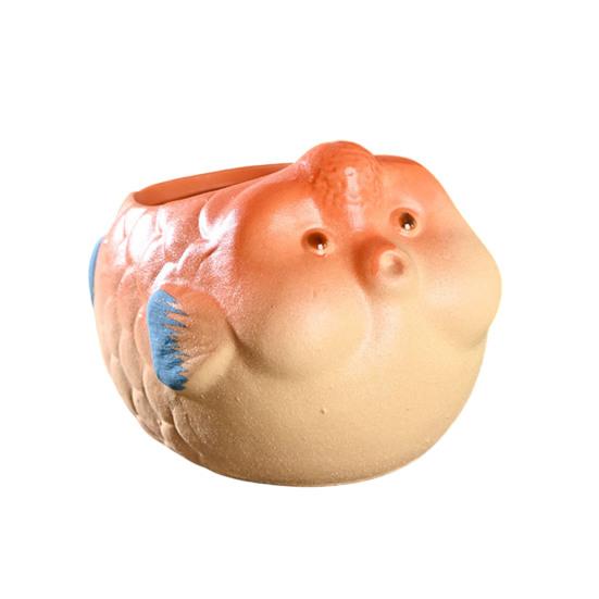 Ceramic Animal Plant Pot Cute Kitty Flowerpot with Drainage Hole Decorative Sheep Pig Planter for Succulents Home Room Office Desk Decor