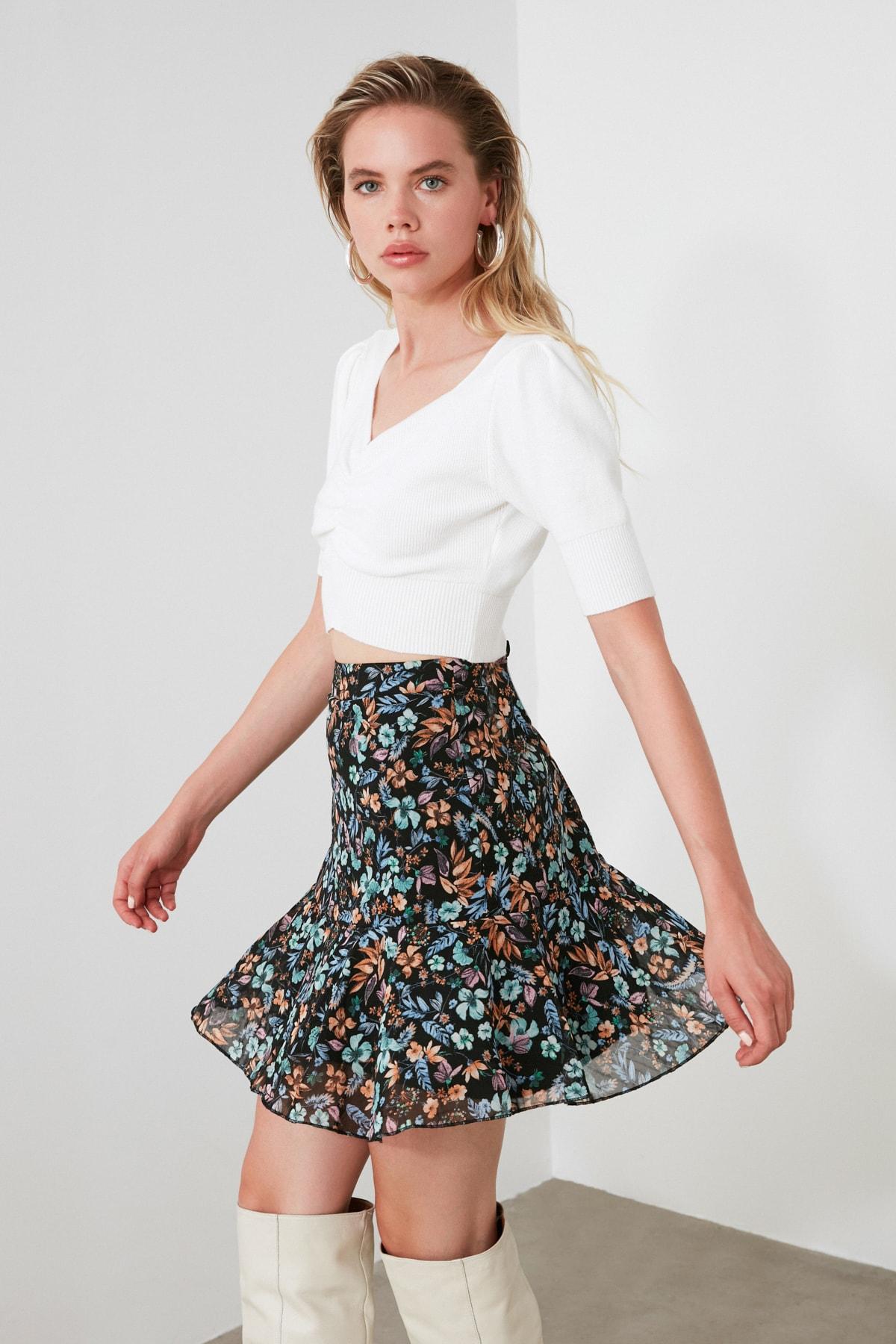 

Синяя шифоновая юбка TCLAW19AP0171