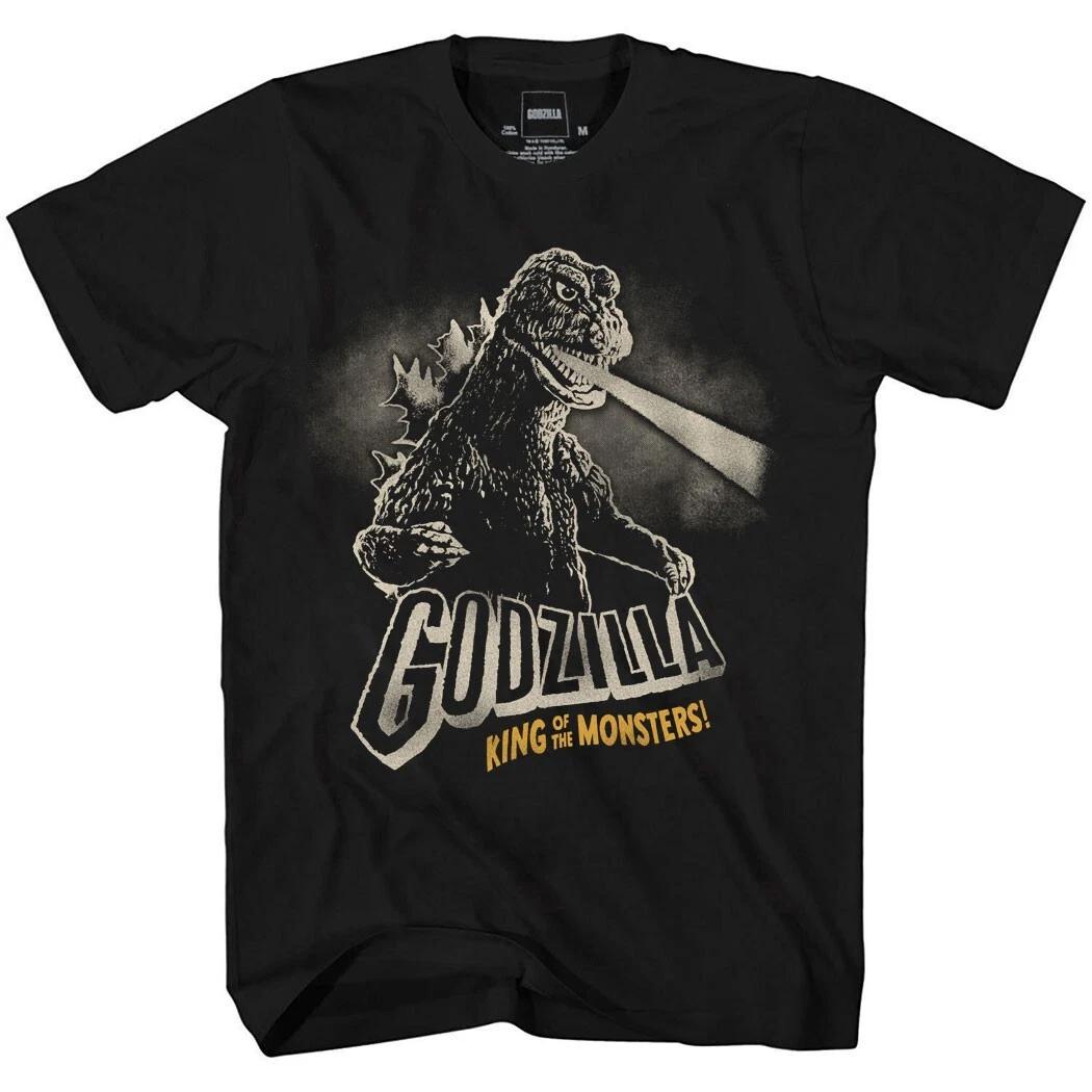 Godzilla King of Monsters Atomic Beam 100% Cotton T-shirt Mens Tees Top L
