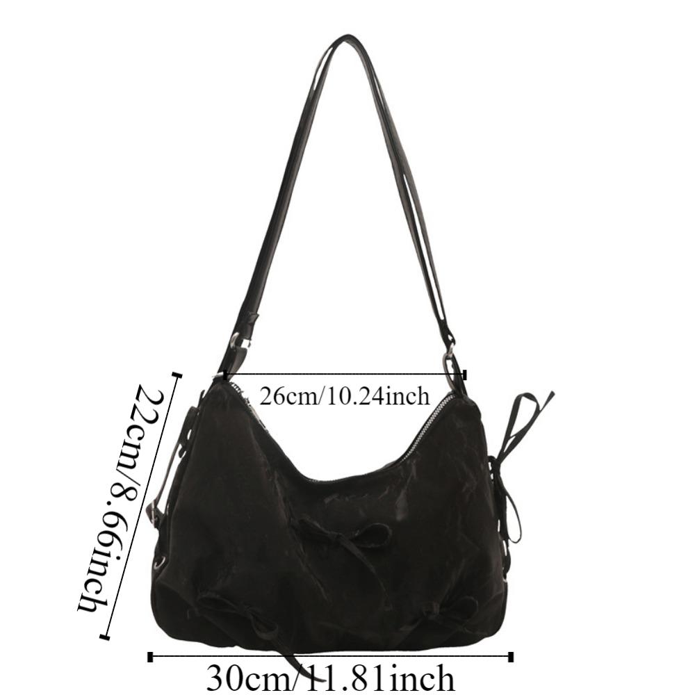 Large Capacity Women's Totes Handbags Soft Bowknot Crossbody Bag Single Shoulder Bag  Girls