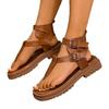 Sandalen, Schuhe in Übergröße, Dicker Absatz, Schnalle, Dicke Damenschuhe