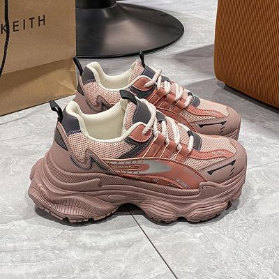 Neue Herbst Damen Laufschuhe Dad Style Dicke Sohle Vielseitige Street Sneaker Damen Sport Plateau Mesh Vulkanisierte Schuhe