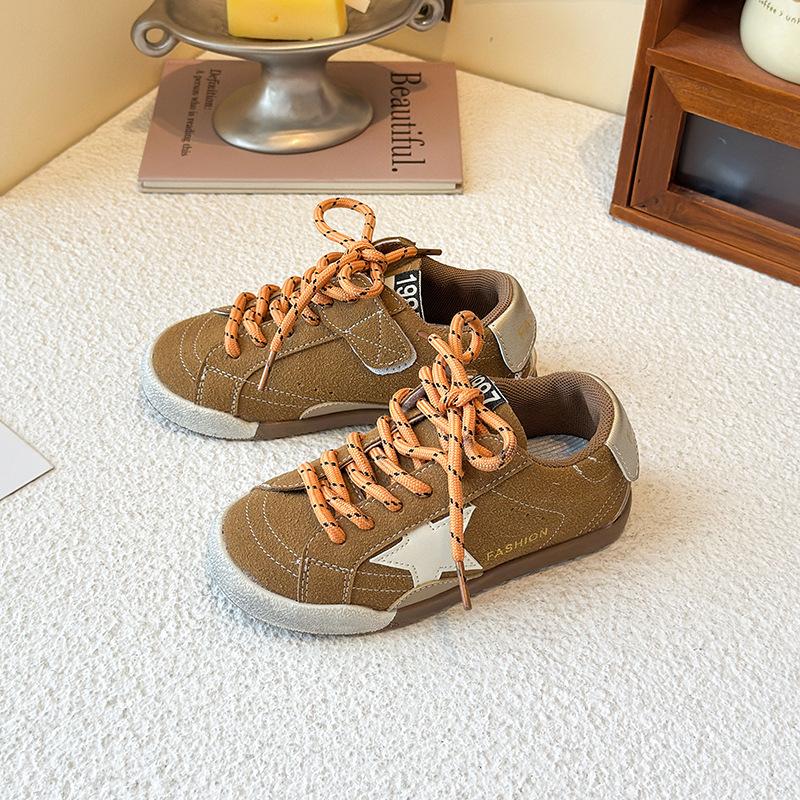 

Детские кеды 2025 осень новые девочки звезда маленькие грязные туфли корейская версия спортивная обувь мягкая подошва мальчики повседневная обувь 30 верблюд