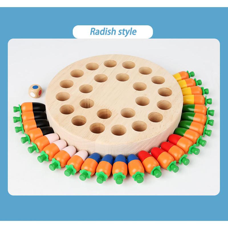 Kids Montessori Sensory Toys Wooden Memory Chess Educational Game Mindfulness Training Parent-child Interaction Parish Material