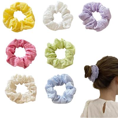 Hair Tiechouchouhair Accessory (7 Colors Included)hair Decorationhair Holderhair Rubberelastic Bandcutehigh Elasticitychildrenadultsladieswomenhair