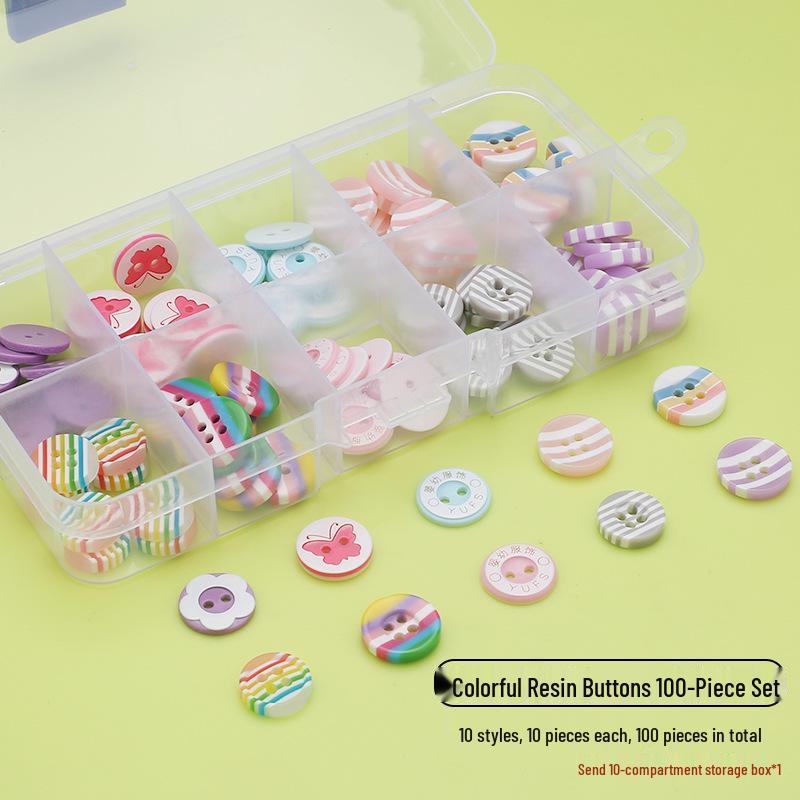 Colorful Plastic Buttons for Baby & Children's Shirts, DIY Crafting - Two & Four Holes