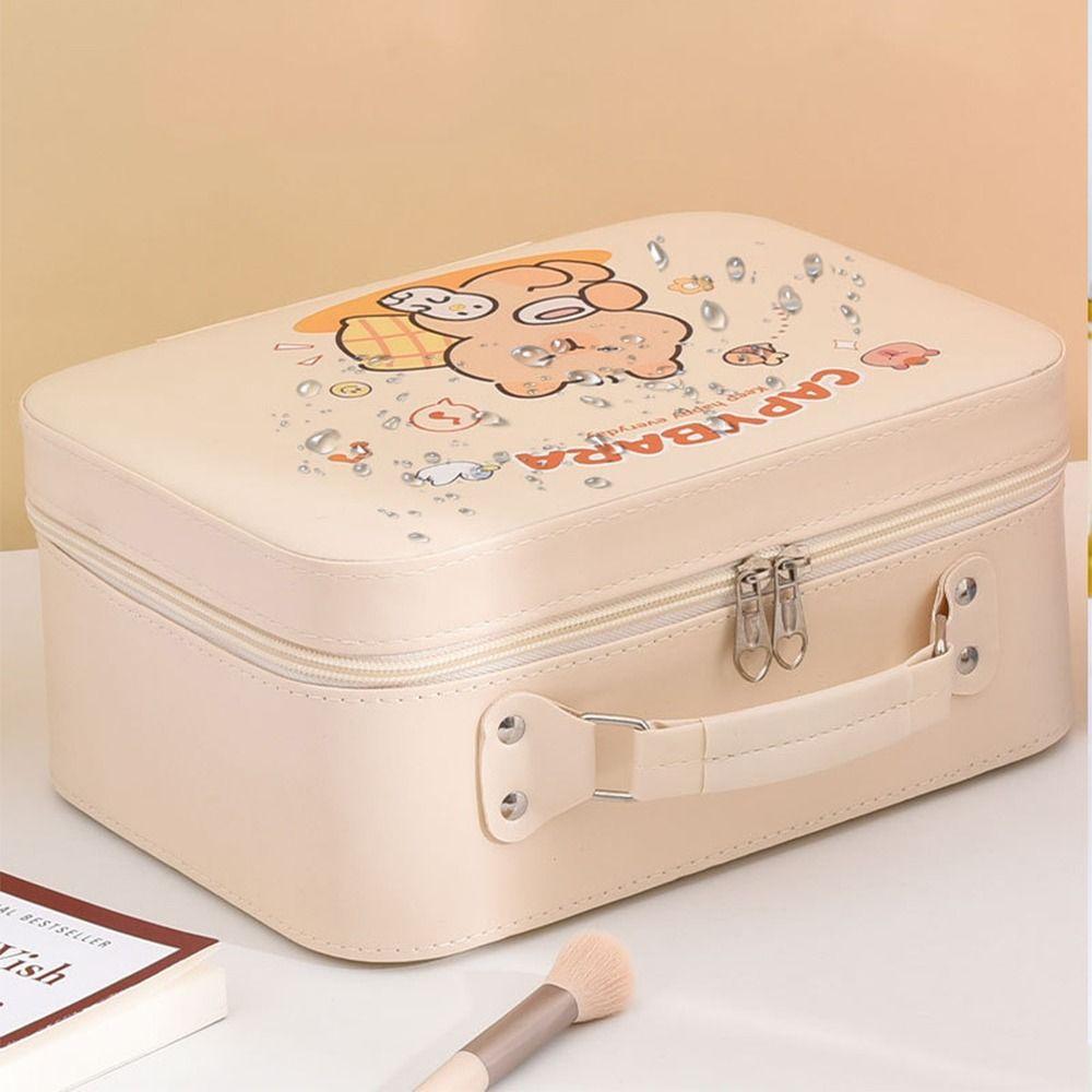Kreativ Capybara Kosmetikkpung Bærbar Søt Kosmetikkveske Dame Kosmetikkveske Lett å Bære