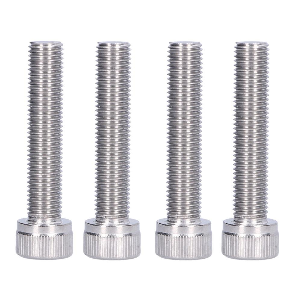 4PCS Fine Pitch 1.25mm Socket Cap Screw Bright Finish Allen Head Bolt For DIY Jobs