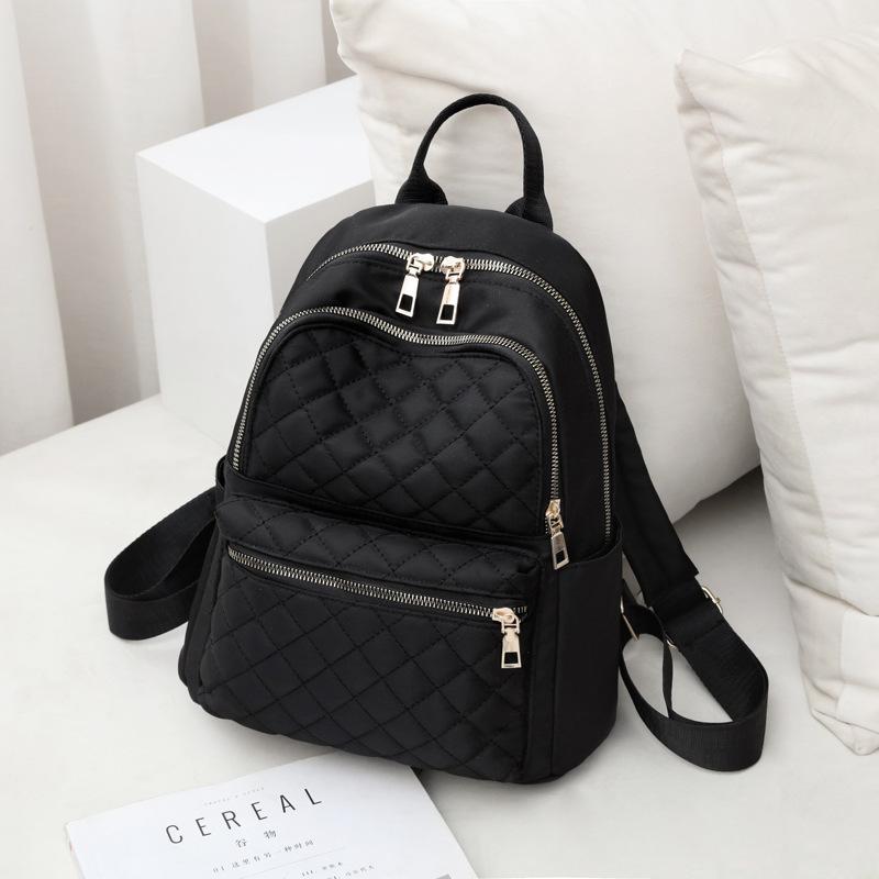 Manufacturer 2024 new trendy Korean version women's fashion trend diamond embroidery thread travel Oxford cloth shoulder bag