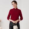 Zhaojun Women's Elegant Rhinestone Stand Collar Cashmere Pullover