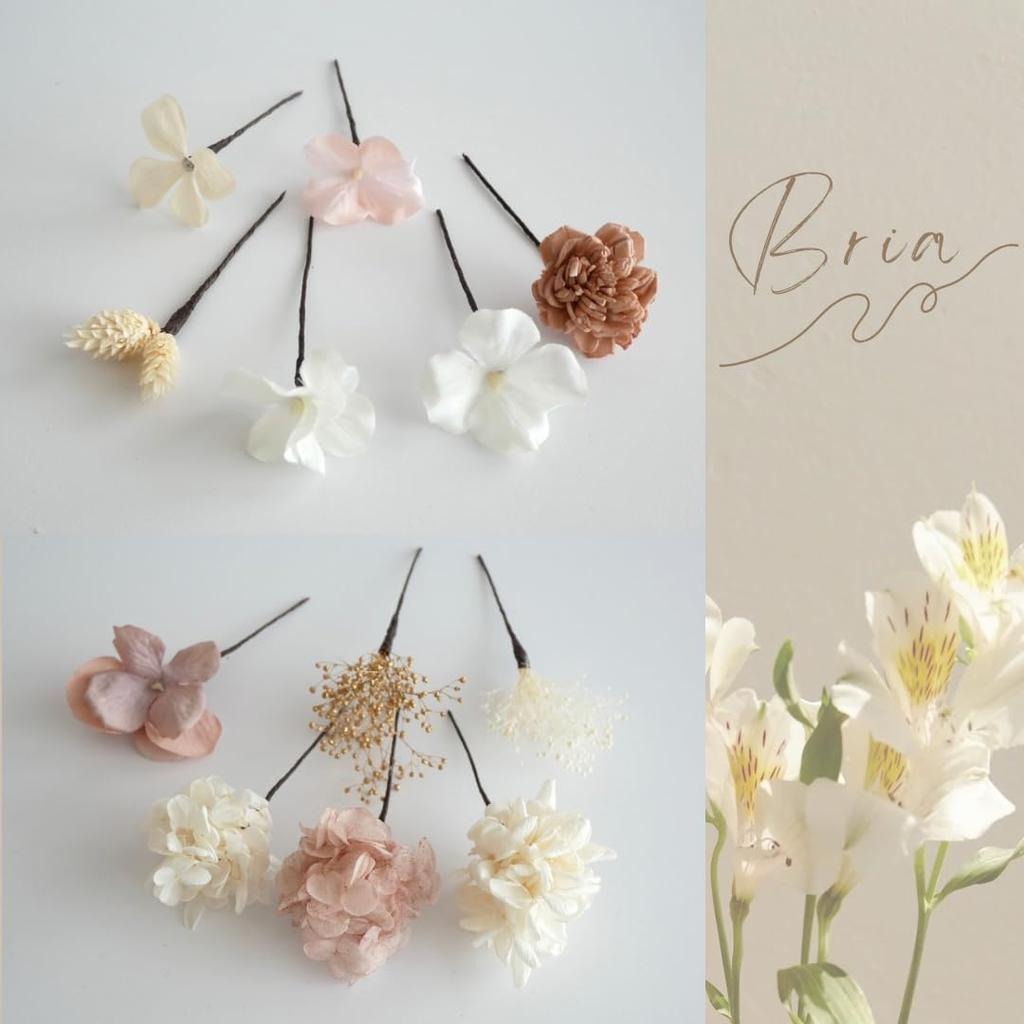 Preserved Flower Hair Amioroshi for and Japanese Clothing [Bria] Ornament, (Pink), Coming-of-Age Ceremonies, Graduations, Weddings, Shichi-Go-San,