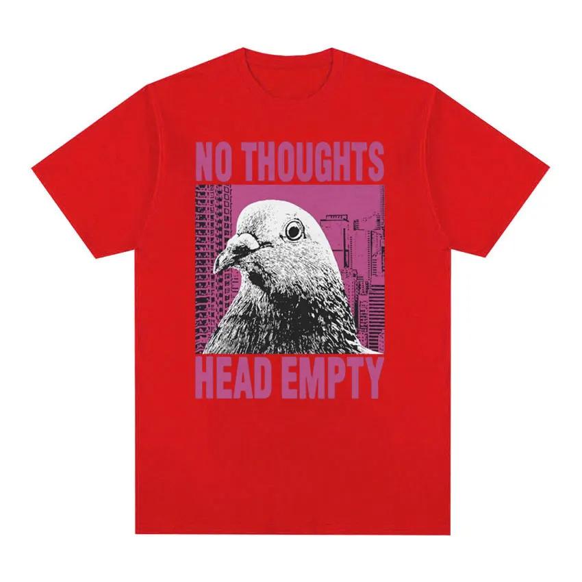 

Funny No Thoughts Head Empty Pigeon T Shirts Women Casual T-shirt Male Fashion Vintage Tees Streetwear S