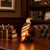 Eagle Statue Lamp American Flag Eagle-Shaped Lamp, 250th Anniversary Patriotic Desk Realistic Tabletop 3D Sculpture Light Bird Night Light,