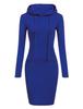 2026 Autumn/Winter European American Women's Solid Color Hooded Long Sleeve Dress