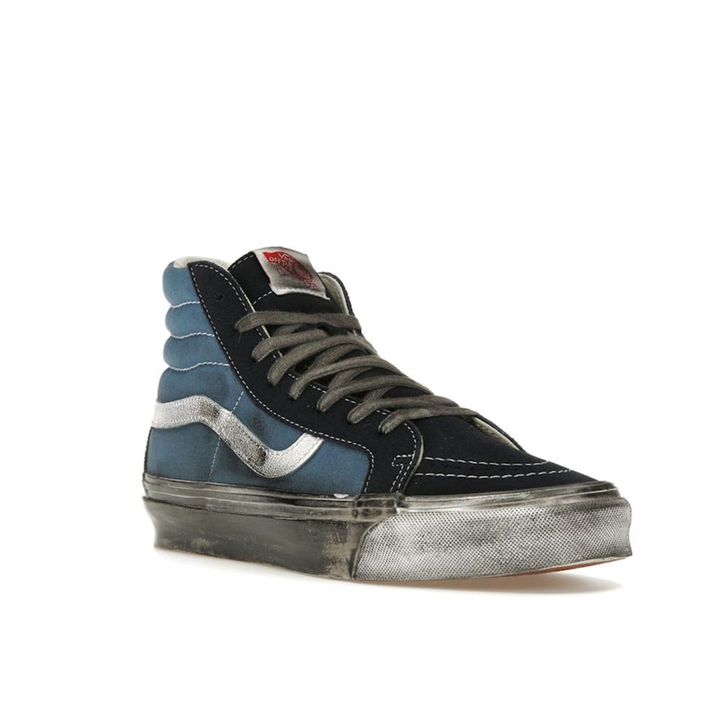 Vans OG Sk8-Hi LX Stressed - Navy Unisex Sneakers Blue Stressed-Navy Stv-Navy VN0A4BVBNGJ