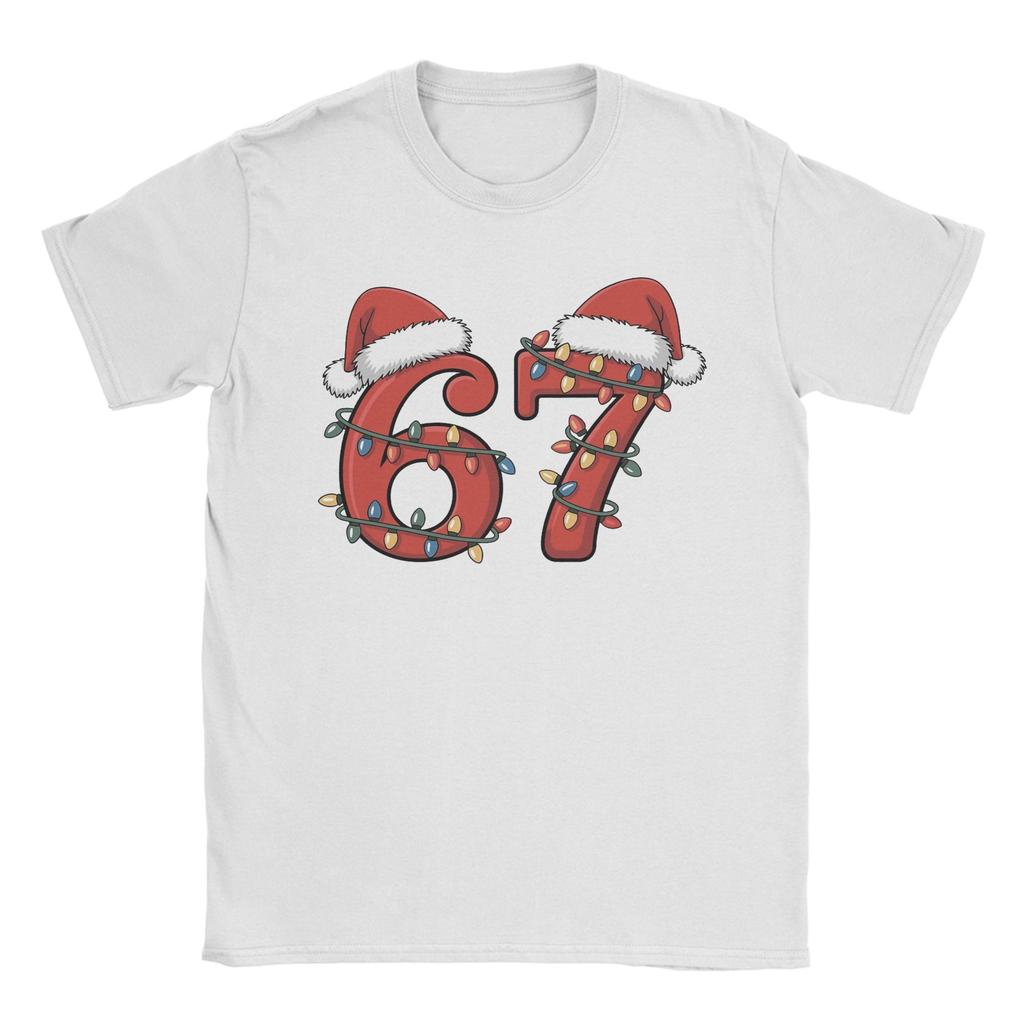 Christmas Number 67 Xmas Men's T Shirts Novelty Tee Shirt Short Sleeve Crew Neck T-Shirt Cotton 6XL Tops
