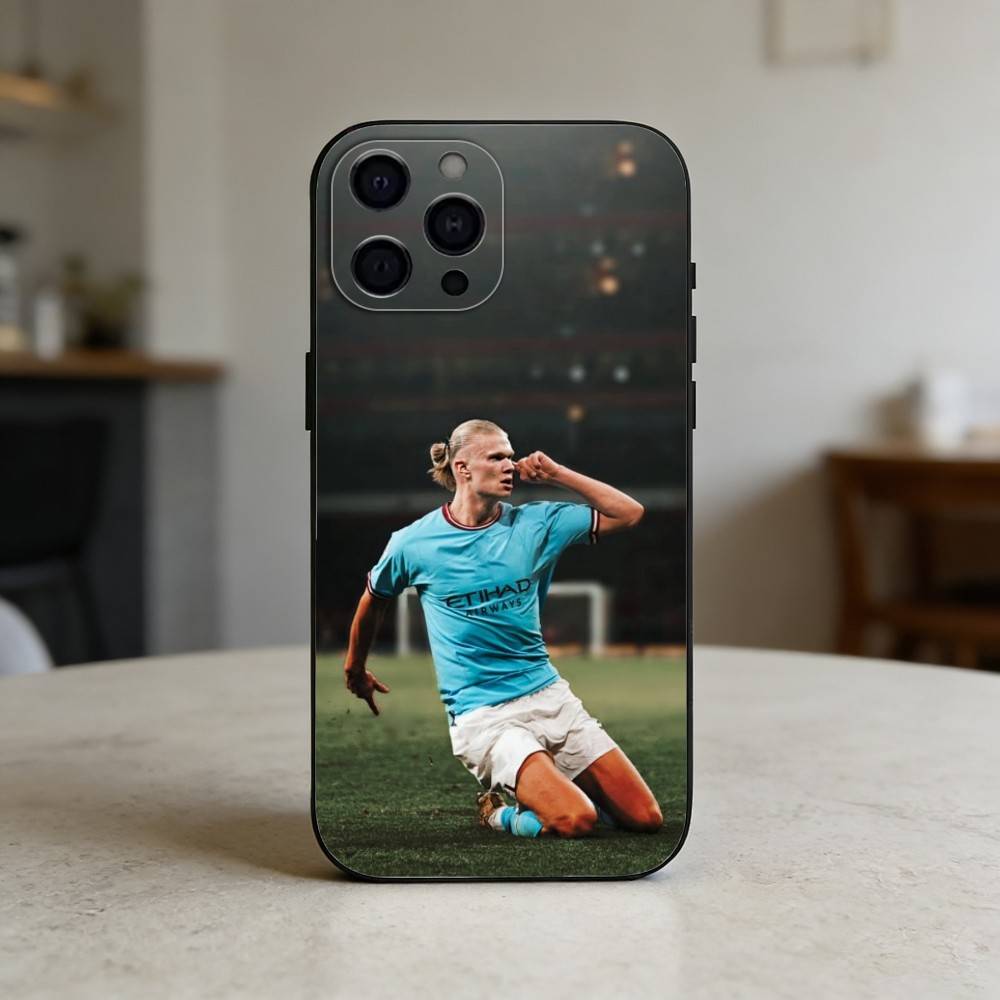 Football Star E-Erling H-Haaland Phone Case Silicone Black Soft For IPhone 17,16,15,14,13,12,11,SE,Plus Pro Max
