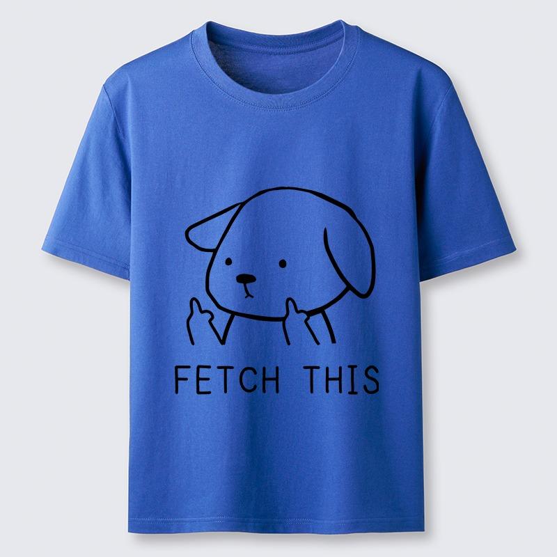 Harajuku Fetch This Dog Klasické tričko Ležérní volné Letní dovolená Krátký rukáv Kulatý výstřih Topy Čistá bavlna Tuniky