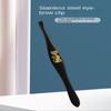Portable Slant Tweezers Shape Hair Pluckers Spray Paint Black Eyebrow Trimming Shaving Ultra-thin Eyelash Tweezers Makeup Sets