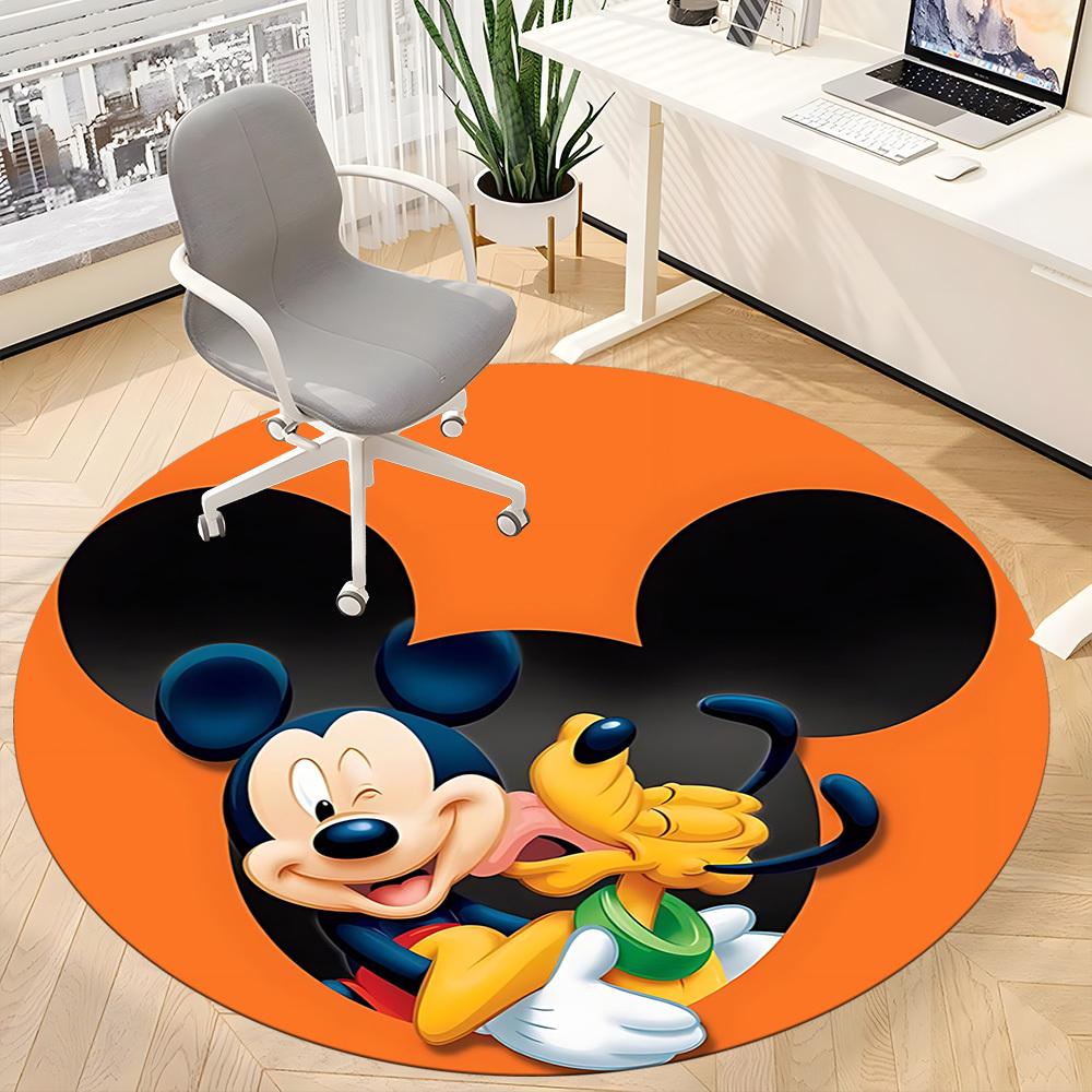 1pc Mickey, Pluto Chair Carpet for Office, Non slip, Soft and Durable Office Rug