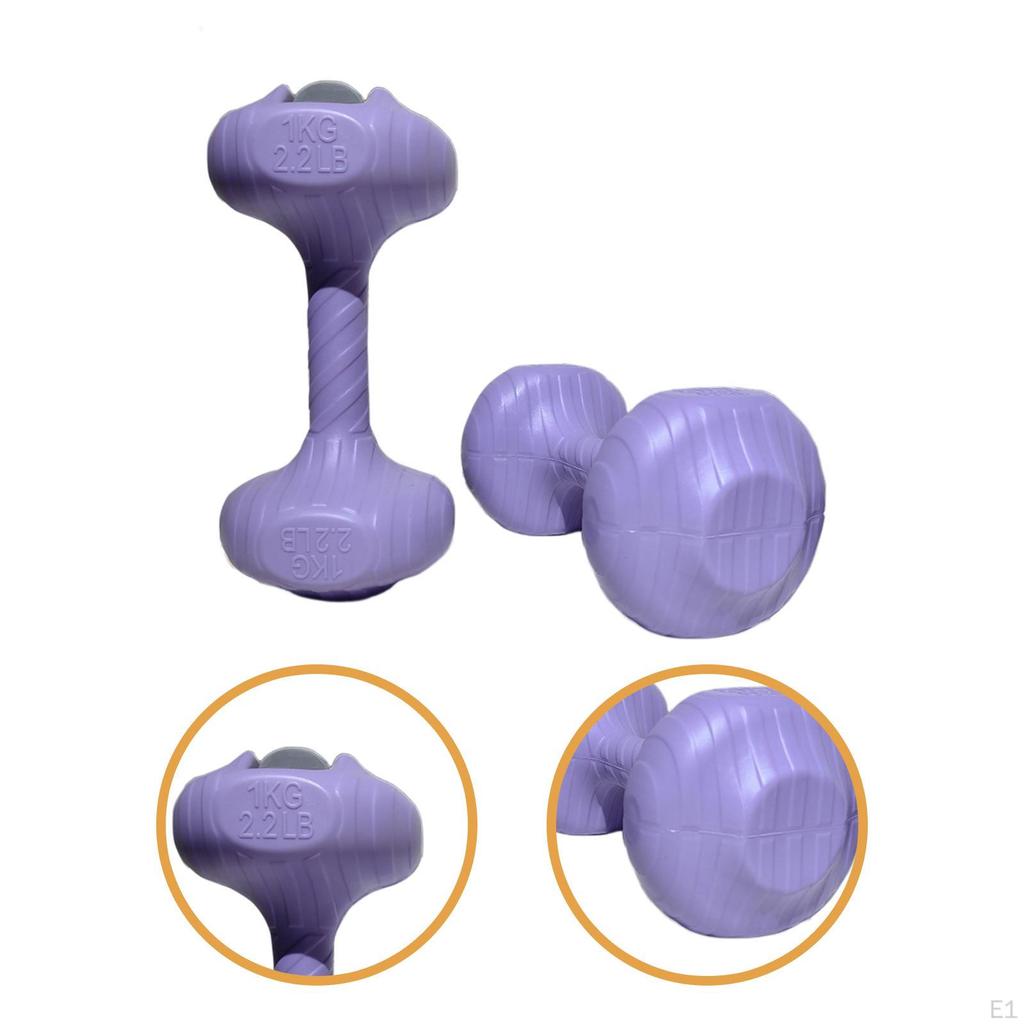 2 Uppblåsbara Hantlar som kan Fyllas med Vatten, Läcksäkra Träningsredskap, Leksak för Barn, Ideala för Gym, Kontor Eller