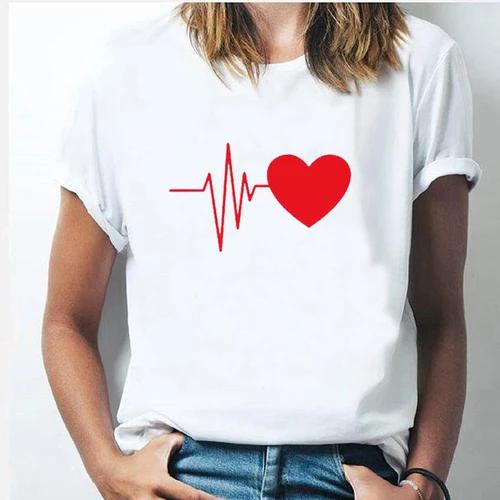 Than Heart Tshirt Harajuku Style Fashion Than Heart Love Simple Fashion Loose Tshirt Unisex Ins Tops Tee