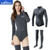 Outdoor Sports Diving Suit Women's Snorkeling Cold Warm Jellyfish Split Long-sleeved Stockings Swimsuit Set