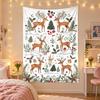 Weihnachtlich bedruckter Wandteppich für Schlafzimmer Wohnzimmer Wanddekoration Feiertagsgeschenk