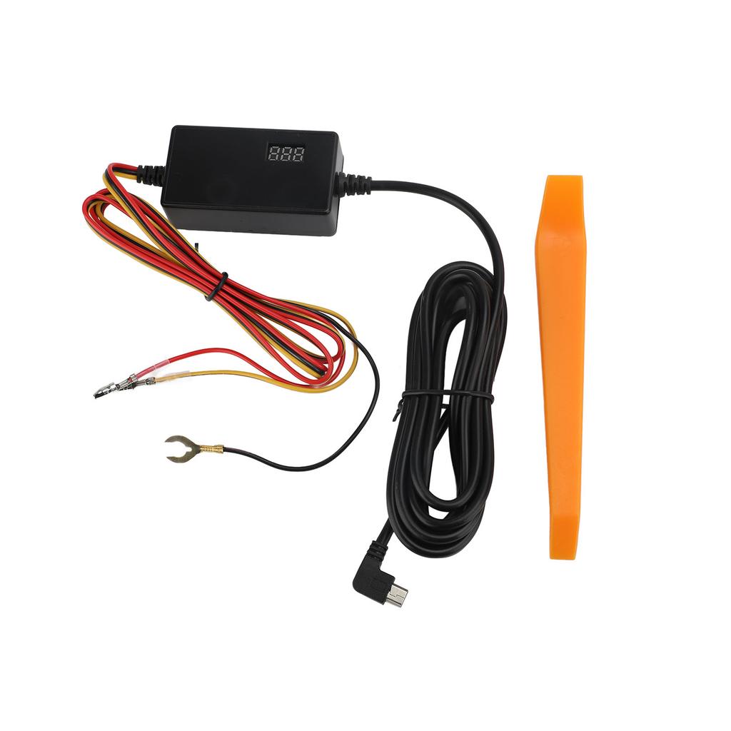 Dashcam Festverkabelungssatz Digitalanzeige Niederspannung Einstellbare Zeitrafferaufnahme 12V 24V auf 5V 3A Festverkabelungssatz für