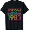 Unisexs 43st Birthday Tshirt Born 1983 Retro Streetwear Style Vintage Retro For Unisexs Graphic Tshirts Birthday Gifts Tshirt