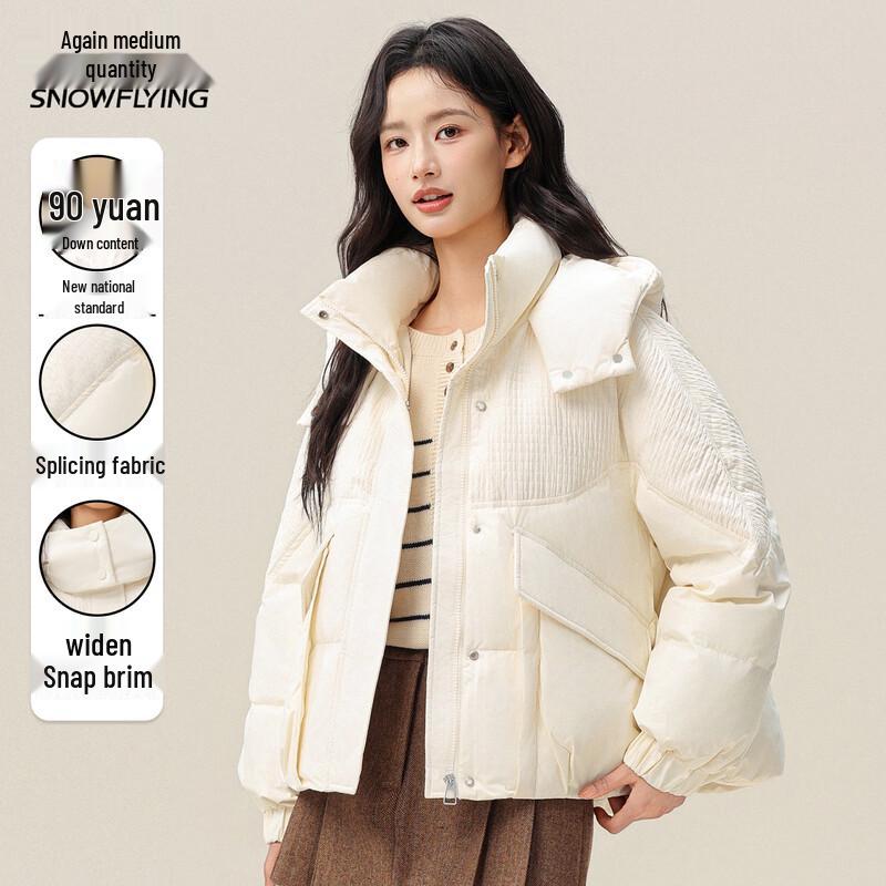 Xuezongfei Women s Short Hooded Down Jacket M