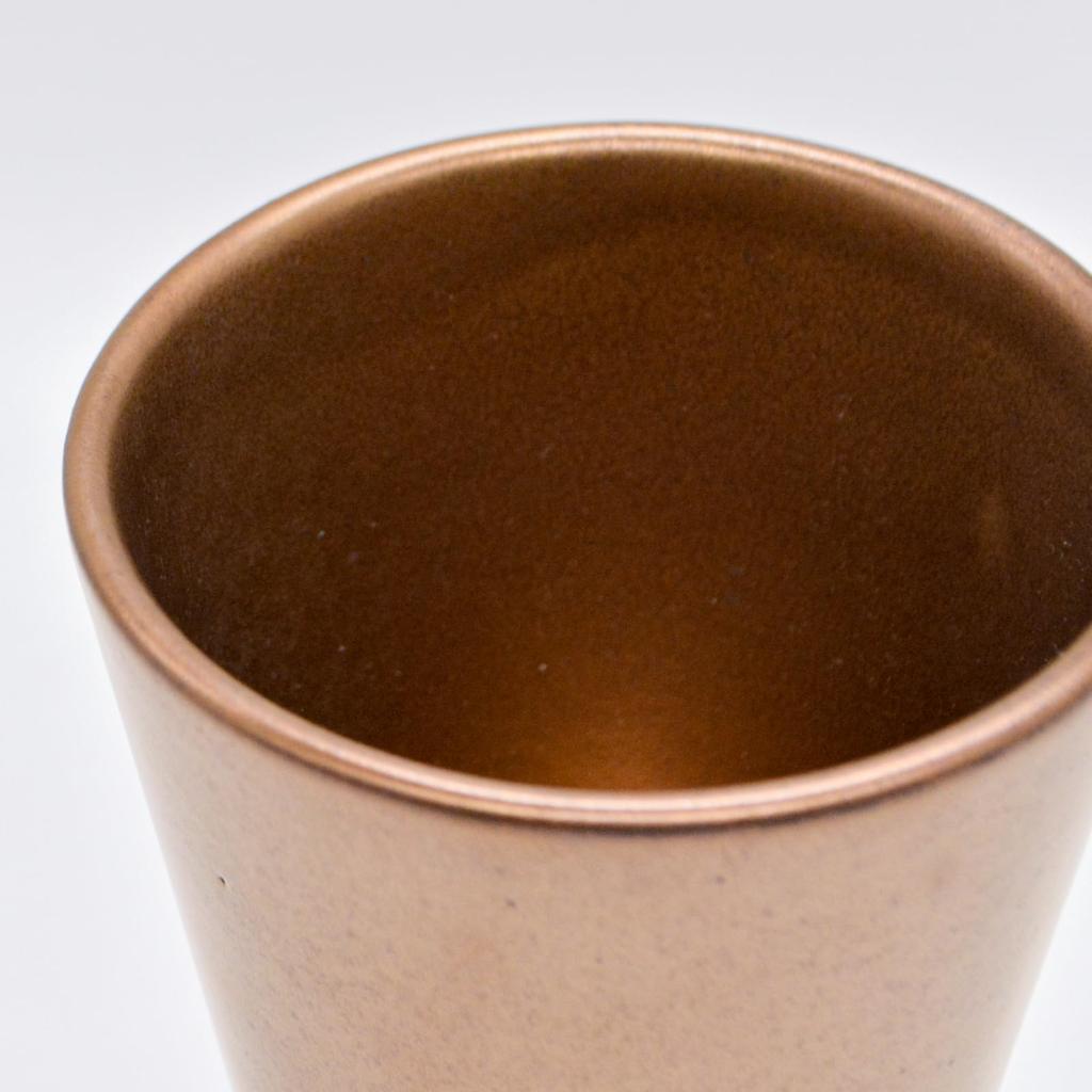 Mino Ware, Marushin Seito, Ceramic Wine Cup, Approx. 150ml, Approx. 12cm Tall, Deprez Chouette, Gold, Brown, Made In Japan, 459-0003
