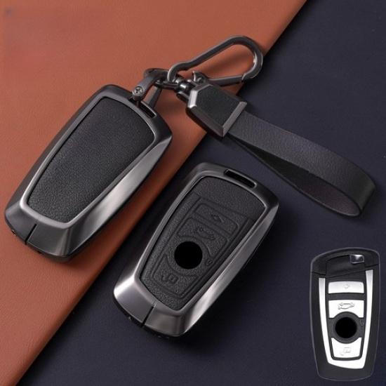 Zinc Alloy Leather Car Key Fob Case Cover For BMW F10 F30 1 2 3 4 5 X2 X3 X4 X5