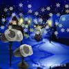 Christmas Snowfall Projector Light Owl Shape Outdoor Highlight Landscape Dynamic LED Snowflake Projection Lamp for New Year Lamp