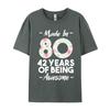 Made In 1980 42 Years Of Being Awesome 42nd Birthday Fitness Tight T Shirt Family Camisa Cotton Fabric T Shirts Unisex Top Tshirts